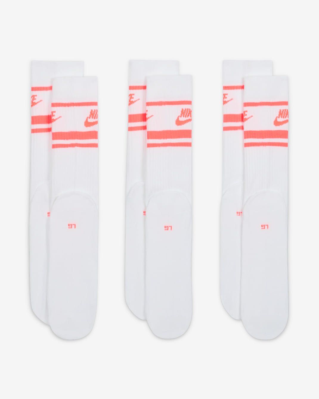 Nike - Bộ ba đôi Vớ thể thao cổ cao Nam Nữ Sportswear Dri-FIT Everyday Essential Crew Socks (3 Pairs)
