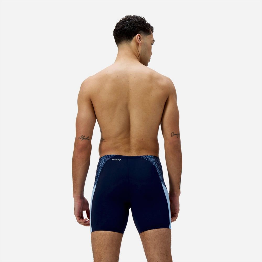 Speedo - Quần bơi nam End+ Max Splice Mid Blue Jammers