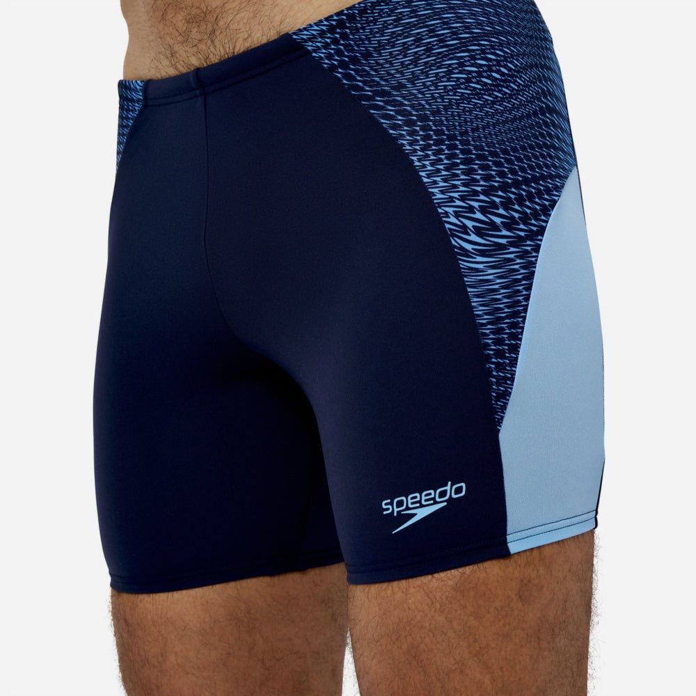Speedo - Quần bơi nam End+ Max Splice Mid Blue Jammers