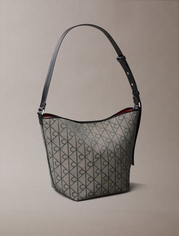 Calvin Klein - Túi Đeo Vai Nữ Emblem Jacquard Bucket Bag