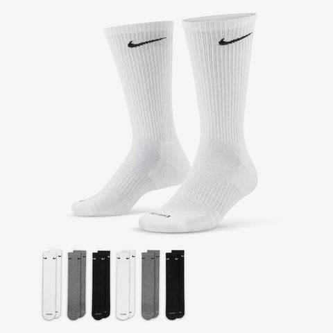 Nike - Vớ Thể Thao Nam Everyday Plus Cushioned Crew (6 Đôi)