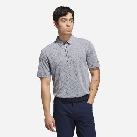 adidas - Áo thun có cổ đánh gôn Nam Ultimate365 Hounds Jacquard Polo Shirt - Gray