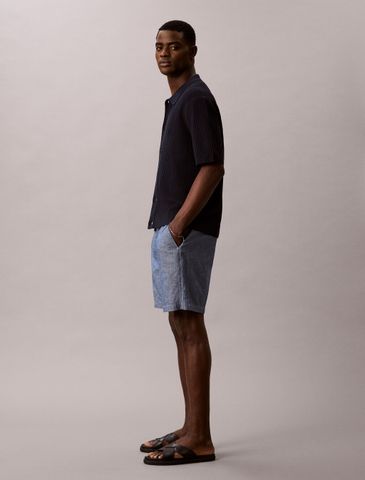 Calvin Klein - Quần Kaki Ngắn Nam Cotton Chambray Drawstring Shorts