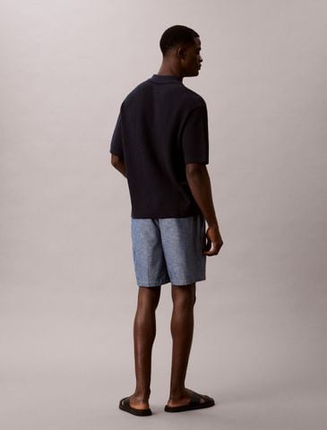 Calvin Klein - Quần Kaki Ngắn Nam Cotton Chambray Drawstring Shorts