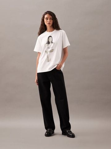 Calvin Klein - Áo Thun Tay Ngắn Unisex Kate Moss Graphic T-Shirt