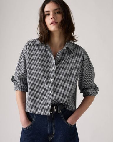 Levi's - Áo sơ mi tay dài nữ Cropped Harlie Shirt - Blue - 2