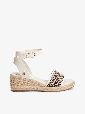 Tommy Hilfiger - Giày Đế Cao Nữ Logo Plaque Jacquard Wedge Heel Espadrilles