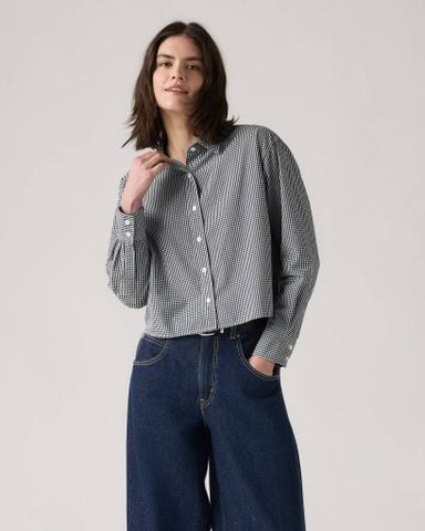 Levi's - Áo sơ mi tay dài nữ Cropped Harlie Shirt - Blue