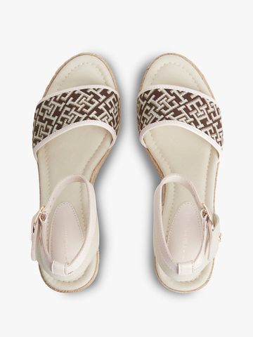 Tommy Hilfiger - Giày Đế Cao Nữ Logo Plaque Jacquard Wedge Heel Espadrilles