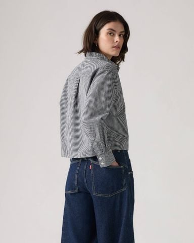 Levi's - Áo sơ mi tay dài nữ Cropped Harlie Shirt - Blue - 4