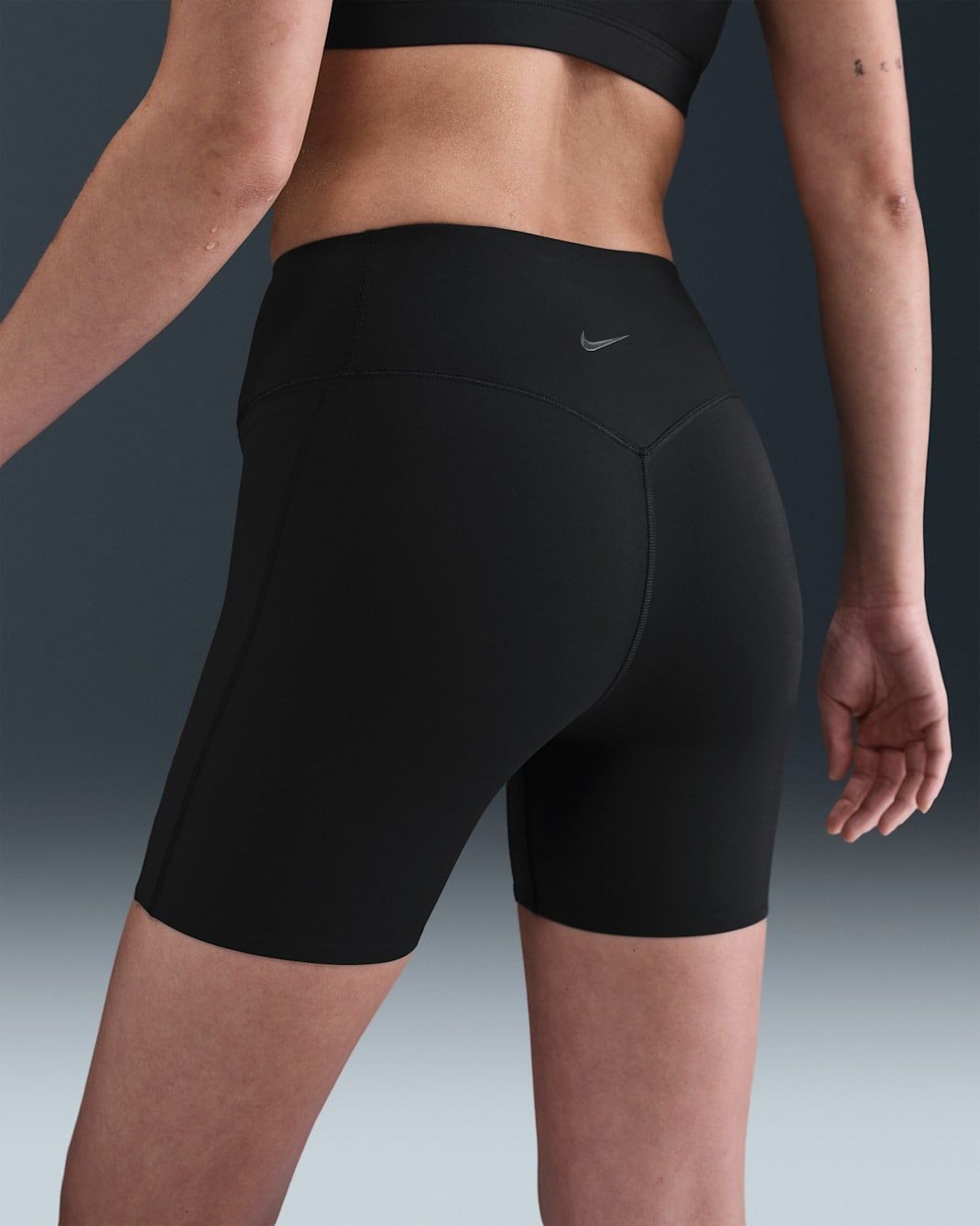 Nike - Quần lửng ống bó thể thao Nữ Universa Women's High-Waisted 12.5cm (approx.) Biker Shorts with No Front Seam