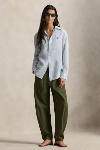 Ralph Lauren - Áo Sơ Mi Nữ Classic Fit Striped Linen Shirt