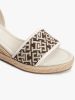 Tommy Hilfiger - Giày Đế Cao Nữ Logo Plaque Jacquard Wedge Heel Espadrilles