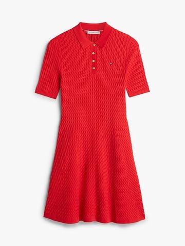 Tommy Hilfiger - Đầm dệt kim Nữ Cable Knit Slim Mini Polo Dress