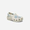 Crocs - Giày Trẻ Em Bé Gái Classic Clog T Denim Flower Summit White