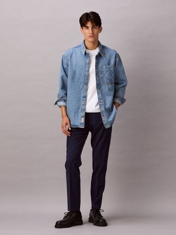 Calvin Klein - Quần tây dài nam Tropical Wool Slim Trouser