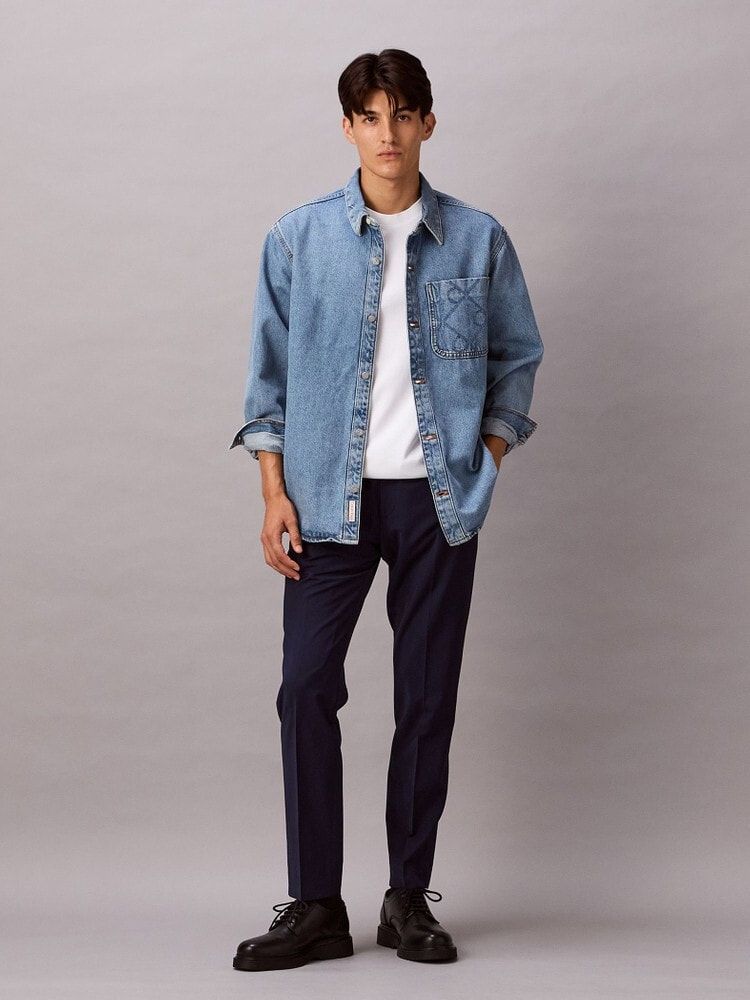 Calvin Klein - Quần tây dài nam Tropical Wool Slim Trouser