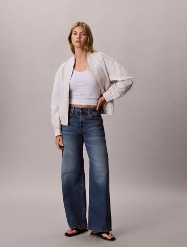 Calvin Klein - Áo Bomber Nữ Linen Bomber Jacket