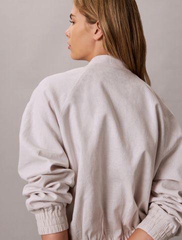 Calvin Klein - Áo Bomber Nữ Linen Bomber Jacket