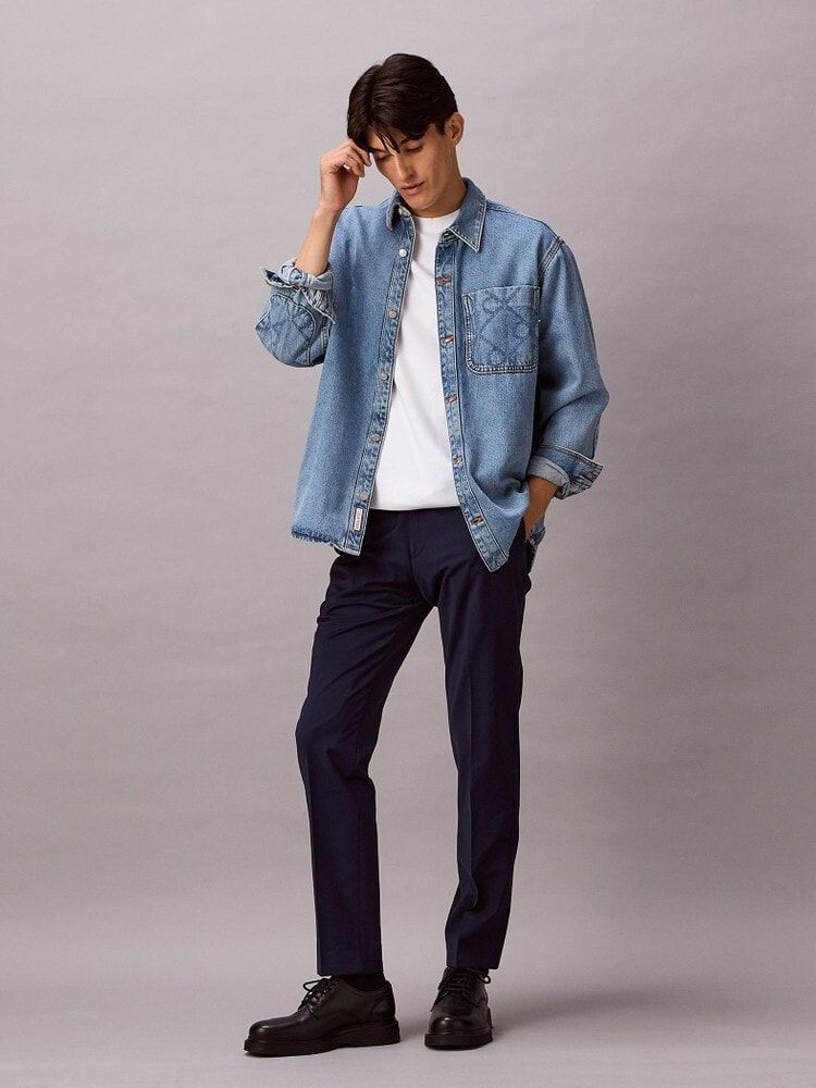 Calvin Klein - Quần tây dài nam Tropical Wool Slim Trouser