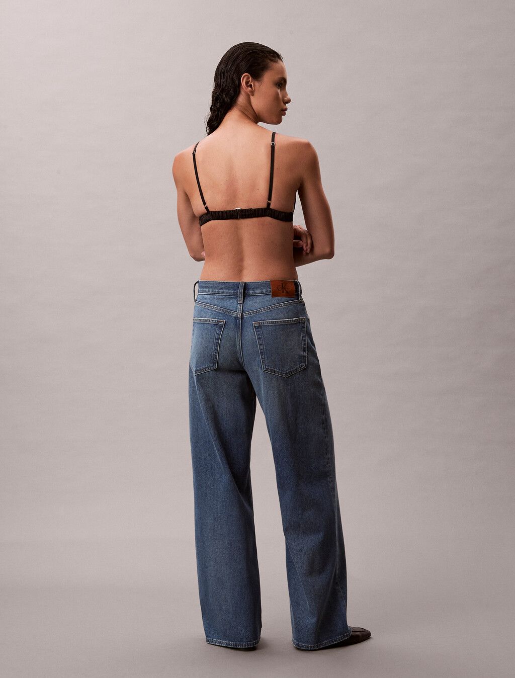 Calvin Klein - Quần jeans ống rộng nữ Wide Leg 37.5 Jeans