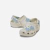 Crocs - Giày Trẻ Em Bé Gái Classic Clog T Denim Flower Summit White