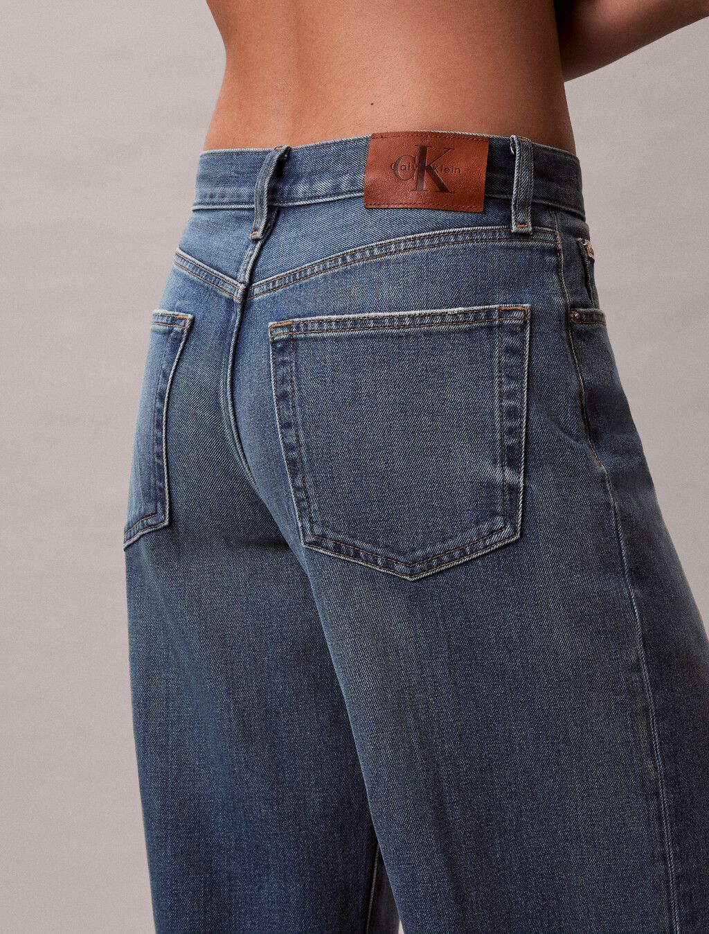 Calvin Klein - Quần jeans ống rộng nữ Wide Leg 37.5 Jeans