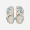 Crocs - Giày Trẻ Em Bé Gái Classic Clog T Denim Flower Summit White