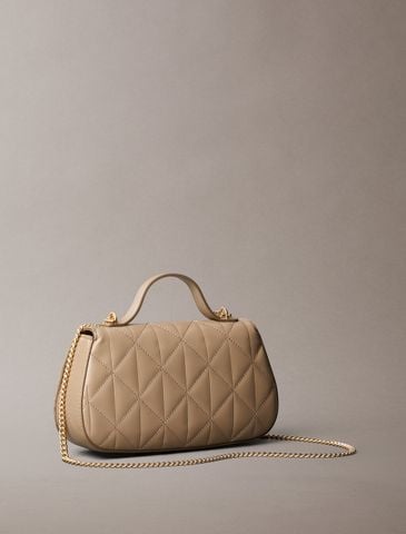 Calvin Klein - Túi xách nữ Quilted Emblem Logo Chain Bag