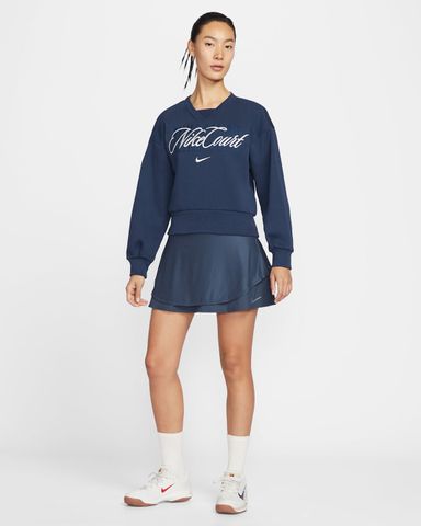Nike - Áo nỉ Tay Dài Thể Thao Nữ NikeCourt Collection Women's Crew-Neck Tennis Top