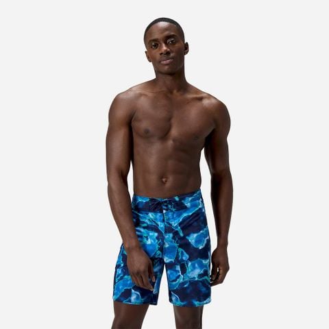 Speedo - Quần đi biển nam The Lookout Print Brdshrt 18" Blue Swimming