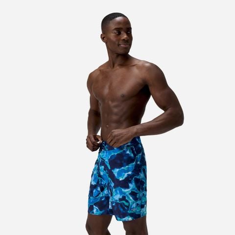 Speedo - Quần đi biển nam The Lookout Print Brdshrt 18" Blue Swimming - 2