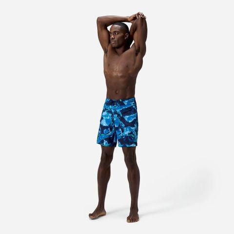 Speedo - Quần đi biển nam The Lookout Print Brdshrt 18" Blue Swimming - 4