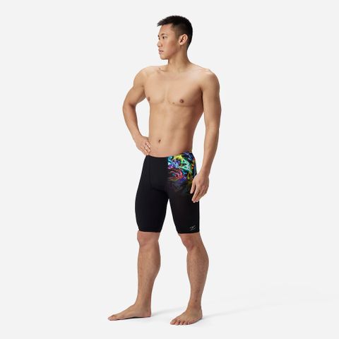 Speedo - Quần bơi nam Ml Placement Printed Jammer Am Black/Yel Swimming - 4