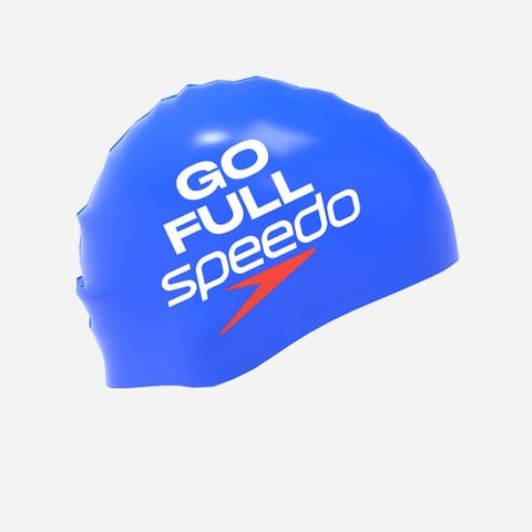 Speedo - Nón bơi nam nữ Slogan Prt Cap Au Dark Blue Swimming