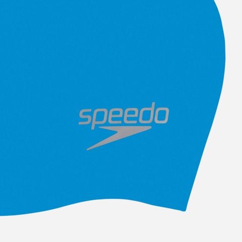 Speedo - Nón bơi nam nữ Moulded Silc Cap Au Blue Silver Swimming - 2