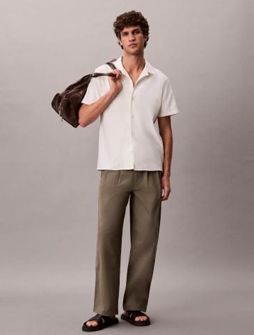 Calvin Klein - Áo Sơ Mi Nam Linen Lyocell Classic Fit Shirt
