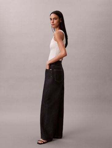 Calvin Klein - Quần Jeans Ống Đứng Nữ The Eco Cool Wide Leg Jeans