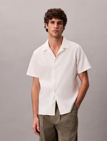 Calvin Klein - Áo Sơ Mi Nam Linen Lyocell Classic Fit Shirt