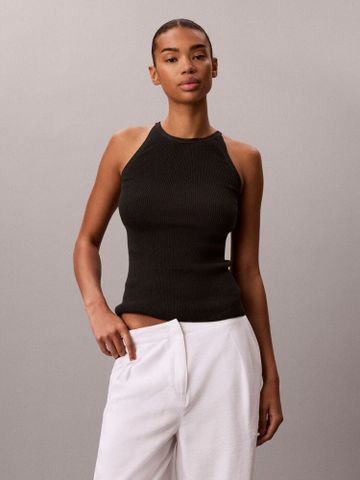 Calvin Klein - Áo Thun Ba Lỗ Nữ Cotton Rib Strappy Tank
