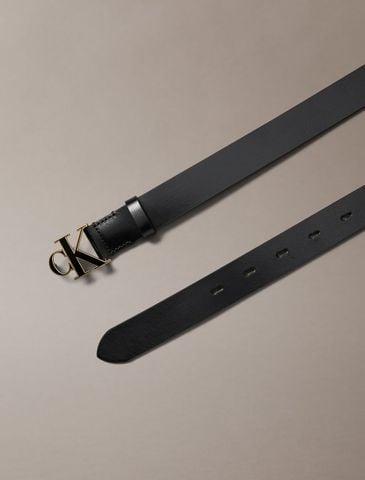 Calvin Klein - Thắt Lưng Nữ Full-Grain Leather Logo Buckle Belt