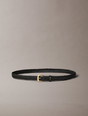 Calvin Klein - Thắt Lưng Nữ Braided Leather Chunky Buckle Belt