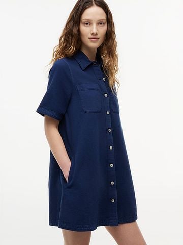 Tommy Hilfiger - Đầm Sơ Mi Nữ Textured Twill A-Line Mini Shirt Dress