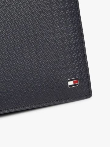 Tommy Hilfiger - Ví Nam Embossed Flag Leather Card And Coin Wallet - 4