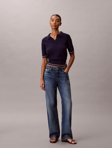 Calvin Klein - Áo Len Nữ Cable Knit Short Sleeve Jumper