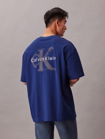 Calvin Klein - Áo Thun Tay Ngắn Nam Oversized Embossed Monogram Tee
