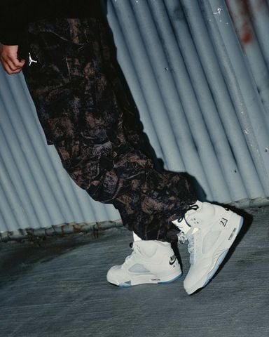 Nike - Giày Sneakers Nam Air Jordan 5 Retro OG White and Metallic Silver