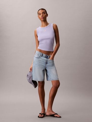 Calvin Klein - Áo Thun Ba Lỗ Nữ Cotton Stretch Rib Tank Top