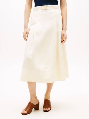 Tommy Hilfiger - Chân Váy Nữ Linen Utility Midi Skirt