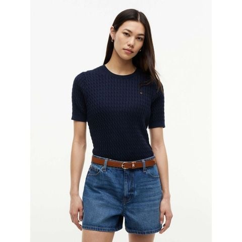 Tommy Hilfiger - Áo Sweater Nữ Cotton Cable Fine C-Nk